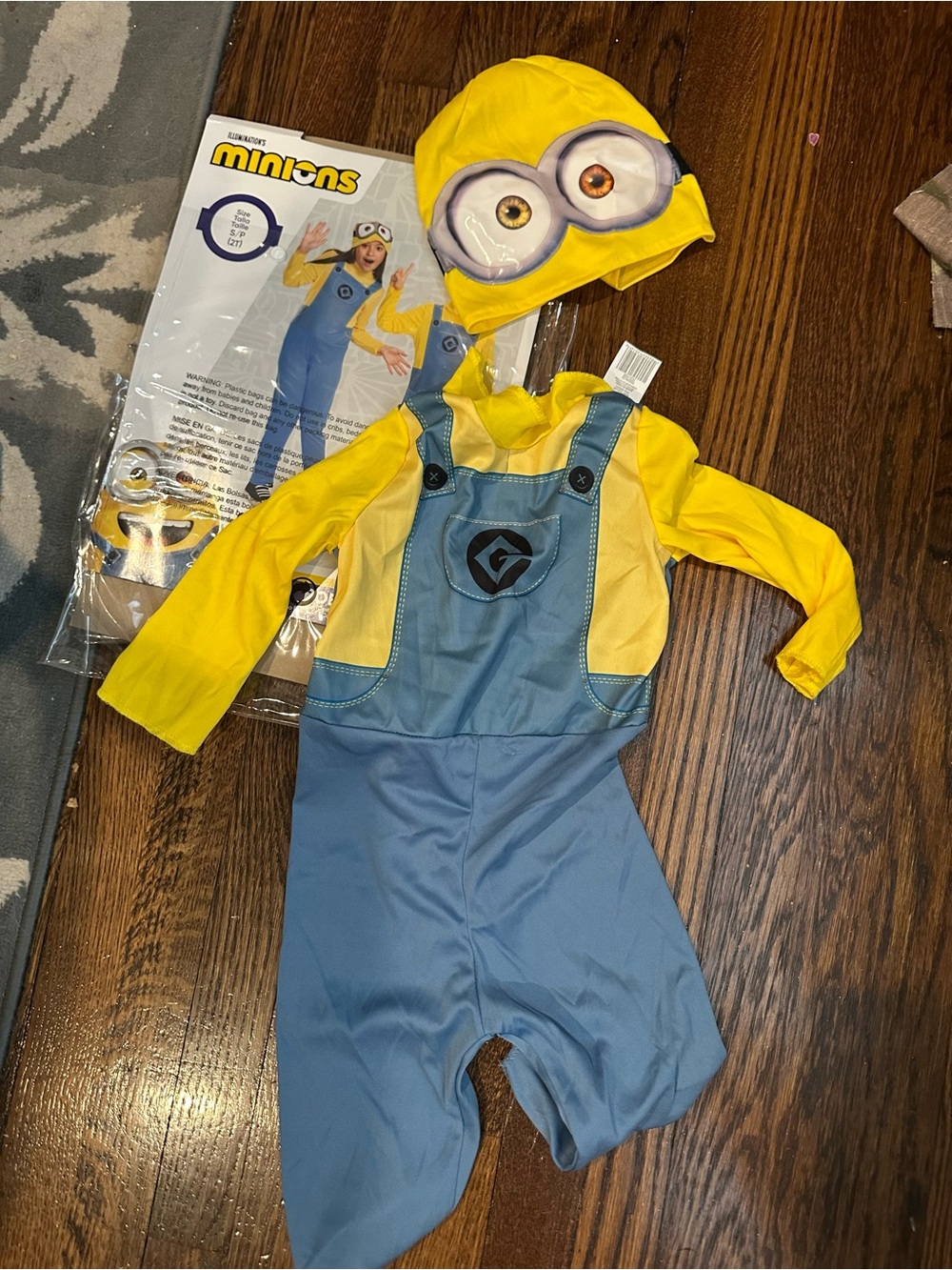 Minions-inspired Yellow & Blue Kids Jumpsuit with Goggle Hat